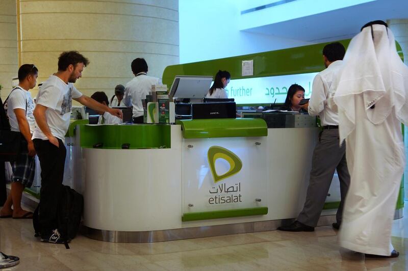 Etisalat was ordered by the TRA in July to share its infrastructure with du to give consumers a choice. Delores Johnson / The National 