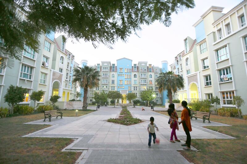 Dubai is introducing modestly priced homes to a mix dominated by luxury villas and high-end apartments. Above, residences in Discovery Gardens, Dubai. Pawan Singh / The National 