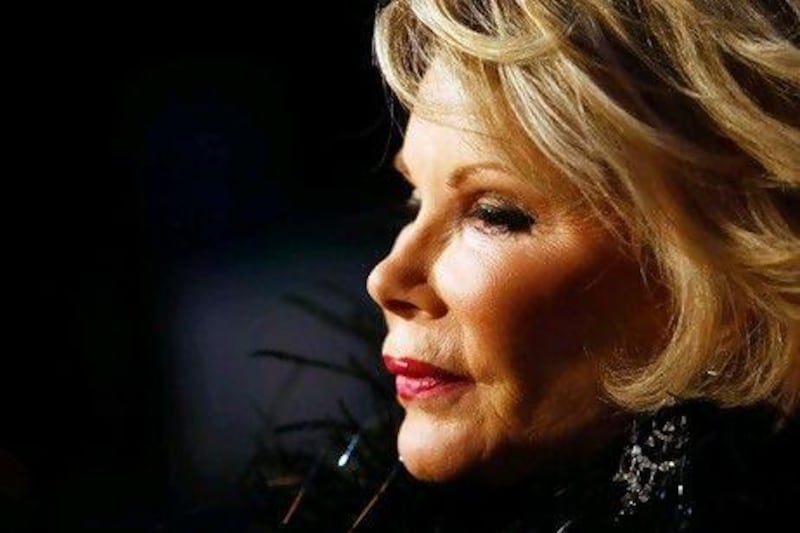 Joan Rivers has had so much plastic surgery she once joked that from all the parts they took off her they made a little person she now carries around. At least she can laugh about it. Well actually, she probably can't physically move her face, but she is still very funny.