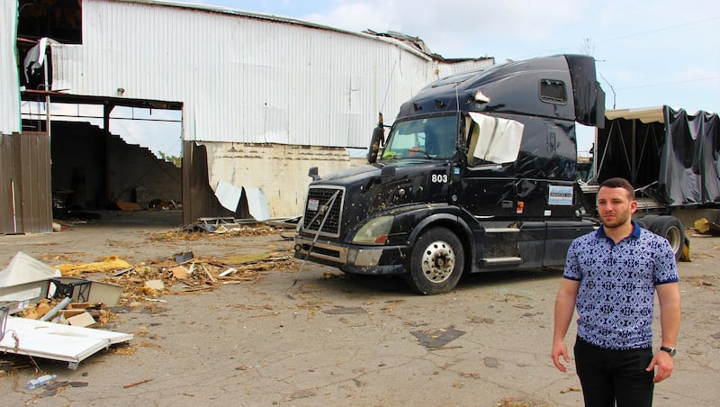 Ruslan Kilich's family-run transport company suffered massive infrastructural damage in a tornado last year, and now it is suffering again from the fallout from the coronavirus pandemic. Stephen Starr for The National