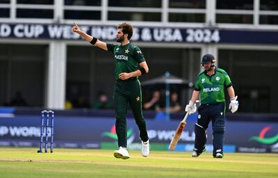 Shaheen Afridi was named player of the match in Pakistan's win over Ireland. AFP