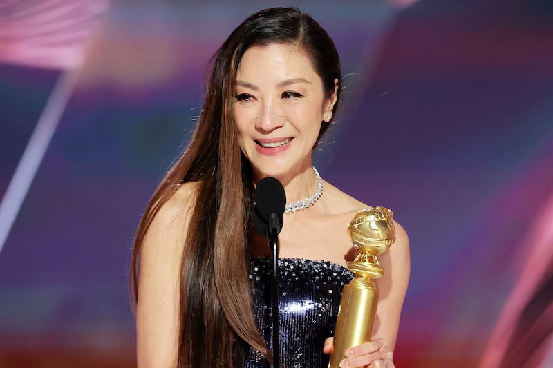 Michelle Yeoh: Best Actress in a Leading Role for Comedy or Musical for 'Everything Everywhere All At Once'. AP