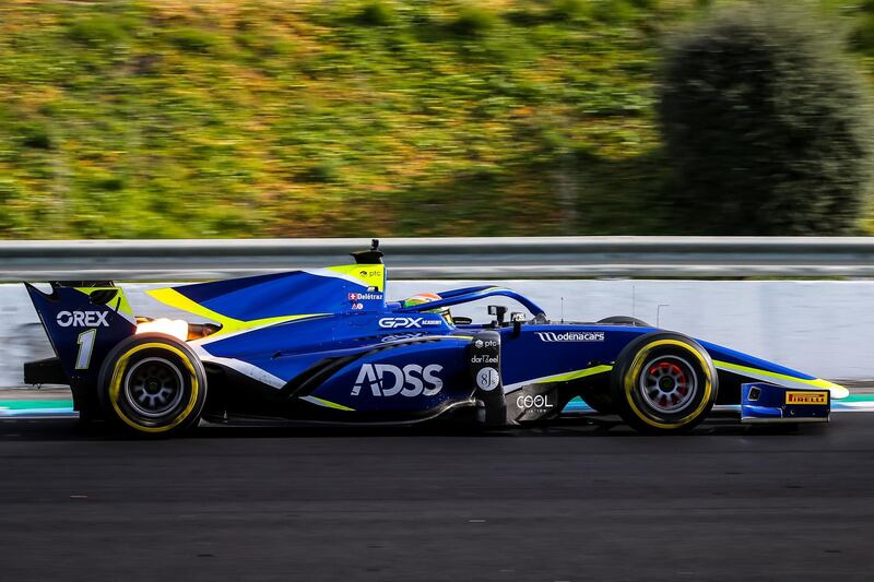 JEREZ, February 26-28 2019: F2 Collective test at Circuito de Jerez. Louis Deletraz #01 Carlin. © 2019 Sebastiaan Rozendaal / Dutch Photo Agency