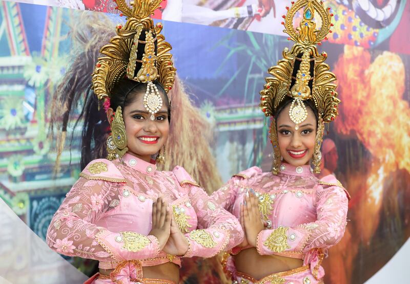 Traditional Sri Lankan dress at the Arabian Travel Market. Chris Whiteoak / The National