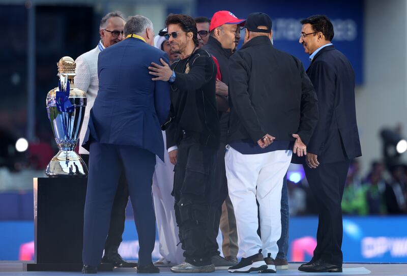 Shah Rukh Khan at the Dubai International Stadium on Friday. Getty