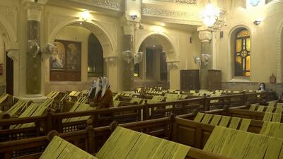 Christamas mass in Cairo. Mahmoud Nasr / The National
