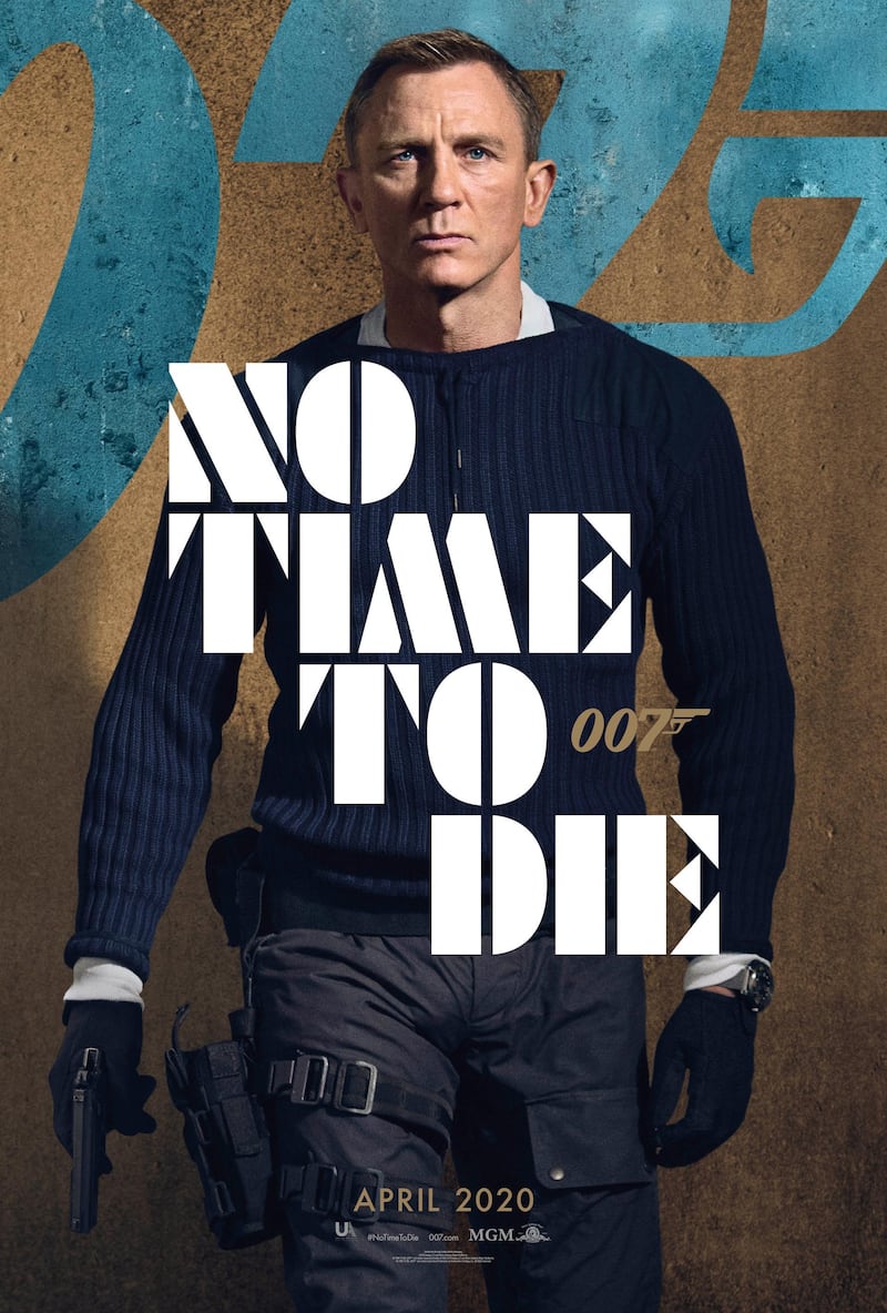 No Time To Die poster featuring Daniel Craig. Courtesy MGM
