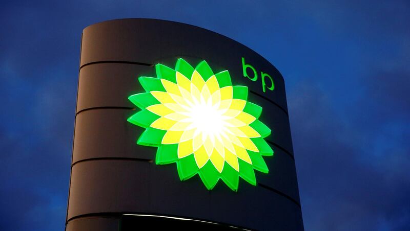 FILE PHOTO: The logo of BP is seen at a petrol station in Kloten, Switzerland October 3, 2017. REUTERS/Arnd Wiegmann/File Photo