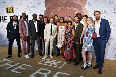The cast of The Bear at the premiere of season three last month. AFP