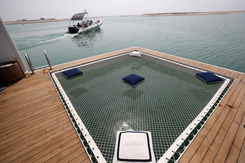 Dubai, United Arab Emirates - August 13, 2018: The Floating seahorse villa. Monday, August 13th, 2018 in Dubai. Chris Whiteoak / The National