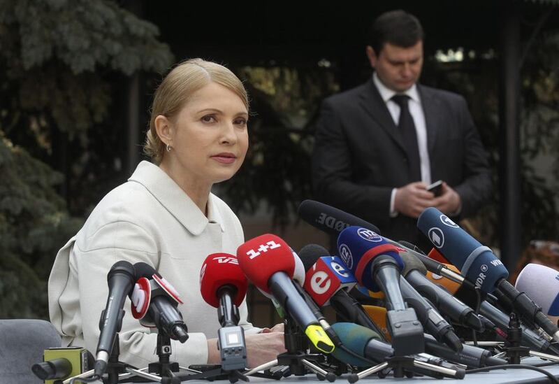 Yulia Tymoshenko announced on Thursday she would run again for president in an election on May 25. Valentyn Ogirenko / Reuters