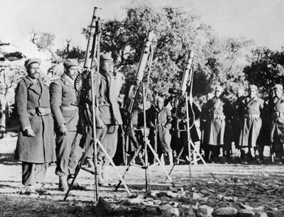 Soldiers of the National Liberation Front undergo training in the Algerian maquis in 1957. AFP