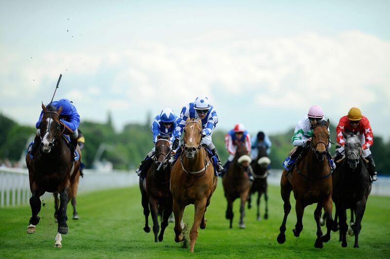 Delegator, left, ridden by Frankie Dettori, proved he could tackle 1,200m by winning the Duke of York Stakes in May.