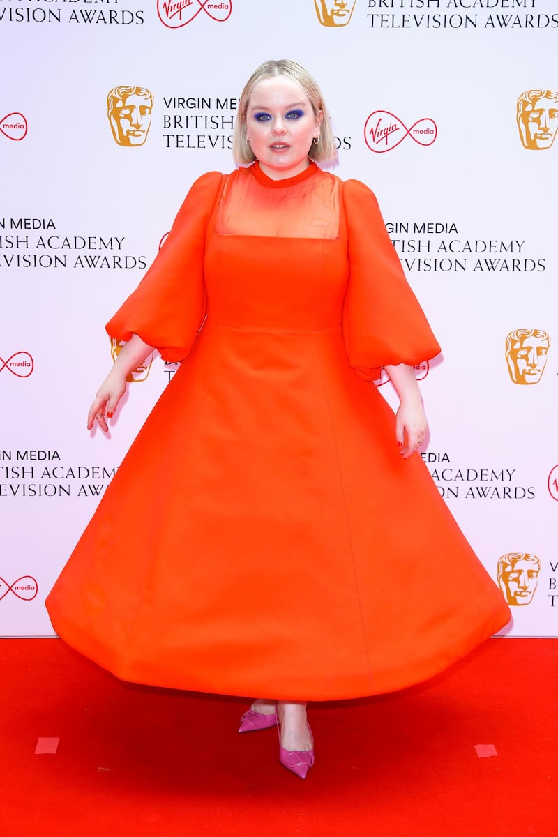 'Bridgerton' star Nicola Coughlan, in Valentino, attends the Bafta Television Awards at Television Centre on June 6, 2021 in London, England. Getty Images