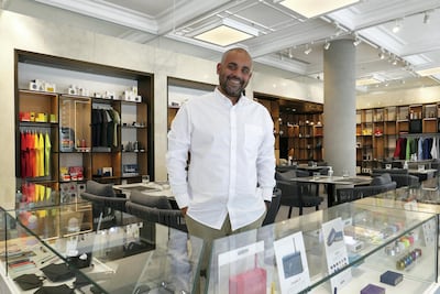 Rayan Toufic Daouk, owner of The Name concept store and a resto café at Dubai Design District in Dubai on June 23,2021. Pawan Singh / The National. Story by Janice Rodrigues 