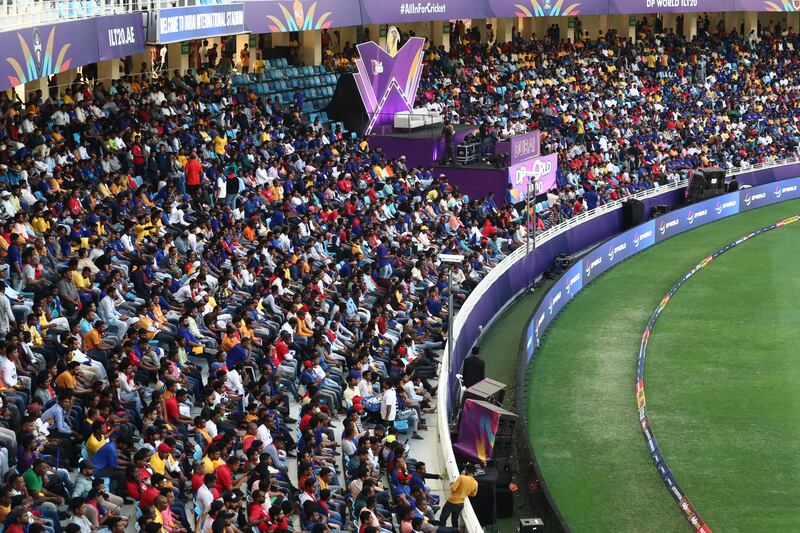 Fans turned out in good numbers to watch the DP World International League T20 final on Saturday
