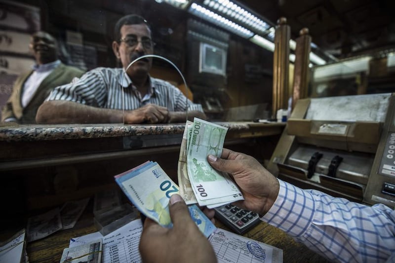 In urban parts of Egypt annual inflation rate falls to 11.4 per cent. Khaled Desouki / AFP