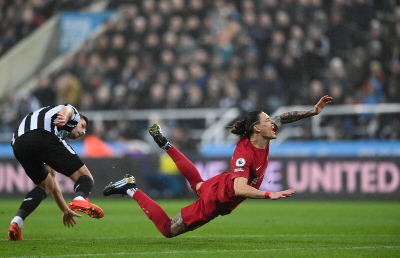 Fabian Schar – 4. Made the surprising decision to step out of the backline instead of tracking Gakpo in the buildup to the Reds‘ opener. Should have at least hit the target when a Trippier corner found him in the second half. Getty Images