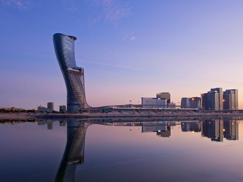 The iconic Leaning Tower of Abu Dhabi is now an Andaz hotel. Courtesy Hyatt