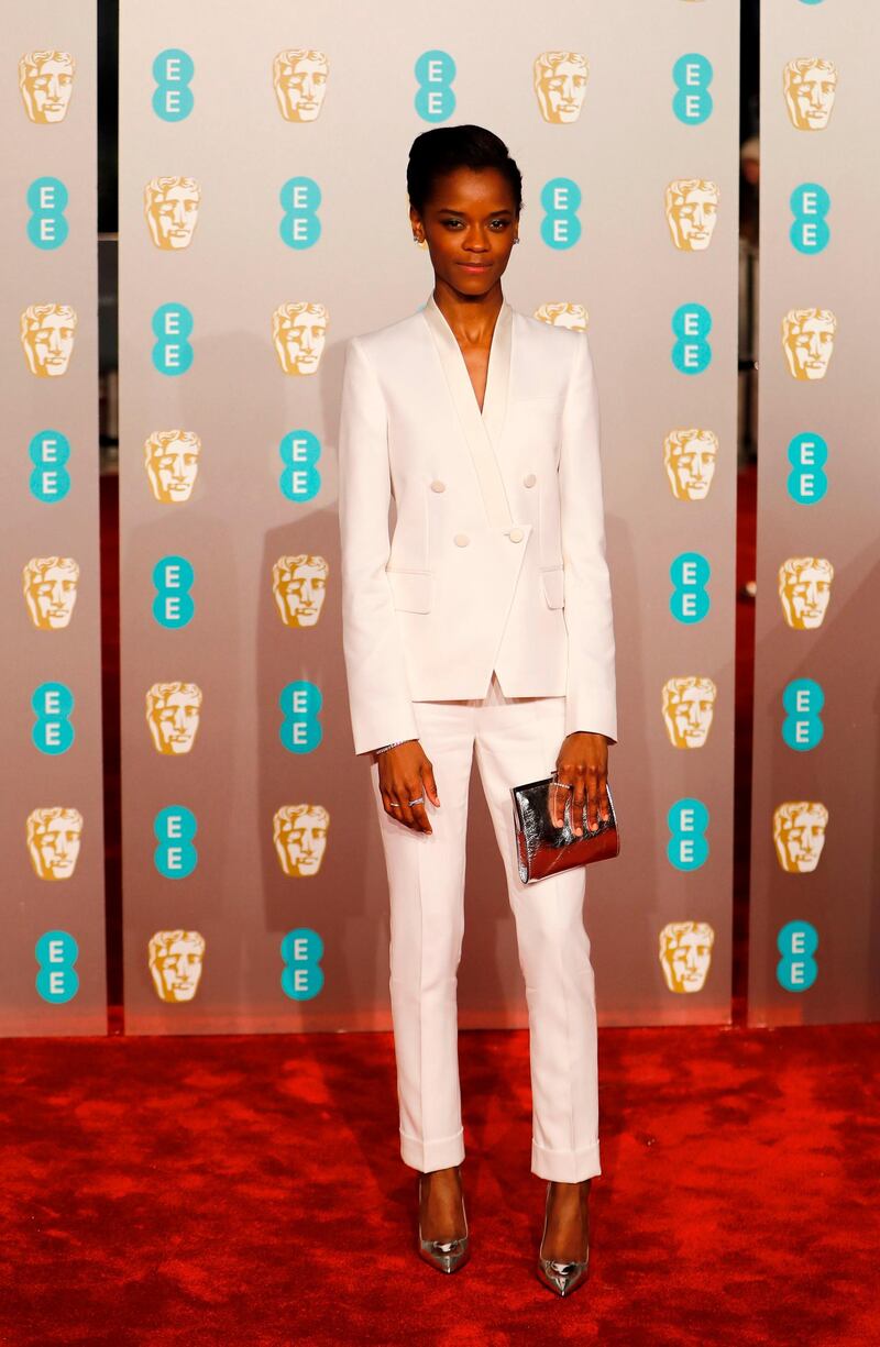 Letitia Wright at the 2019 Bafta Awards ceremony at the Royal Albert Hall in London, on February 10, 2019. AFP