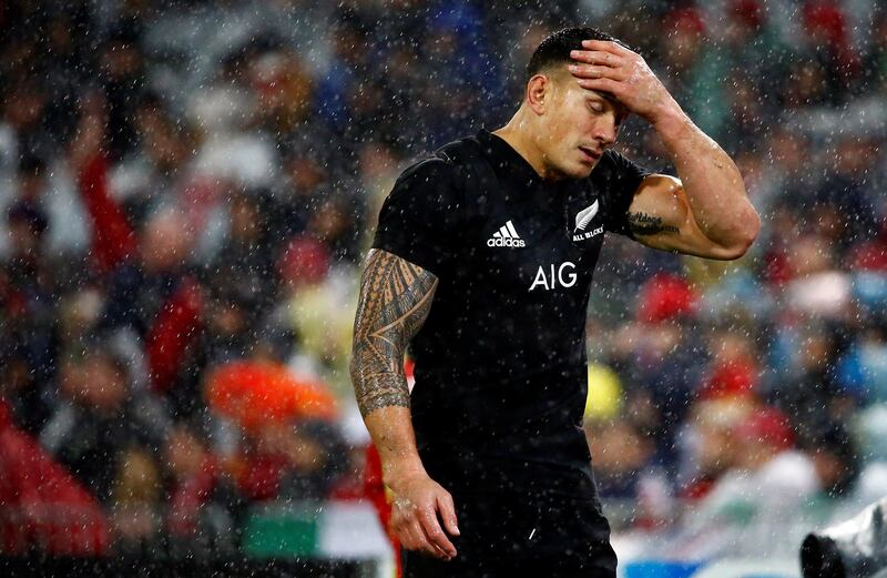 New Zealand's Sonny Bill Williams after being shown the red card against the British & Irish Lions at Westpac Stadium, Wellington, New Zealand, on July 1, 2017. Reuters