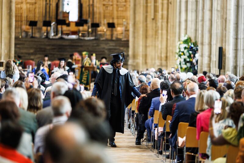 The class of 2020 and 2021 celebrate at their graduation ceremonies this month. Photo: University of Kent