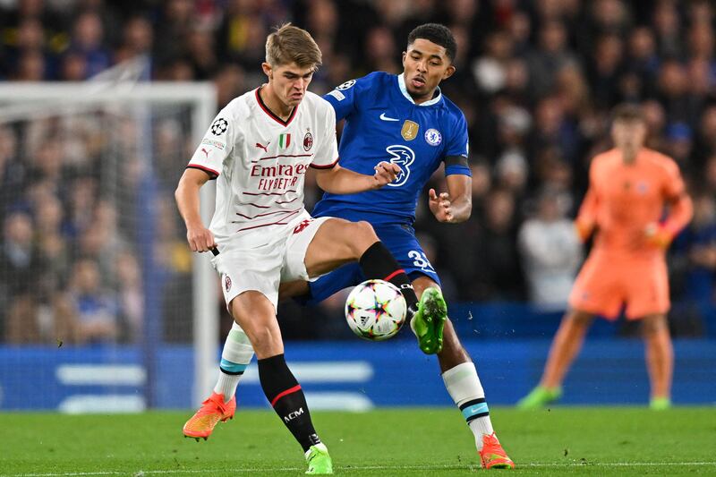 Charles De Ketelaere 5: Belgian had Milan’s first shot on target saved by Kepa right at end of first half. Little else to show for efforts. AFP