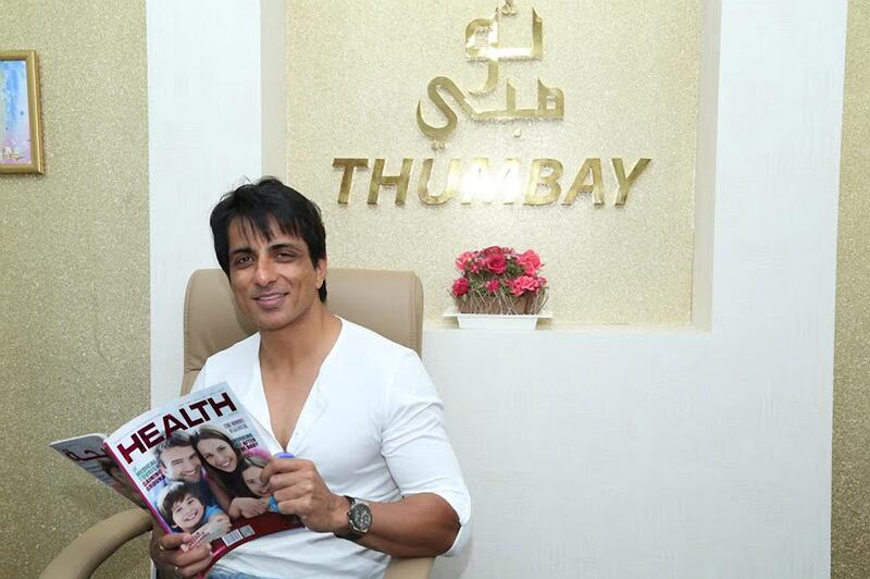 Bollywood Actor Sonu Sood Launches ‘Taxi Drivers Wellness Week’ at Thumbay Hospital Dubai. Courtesy of Thumbay Hospital Dubai