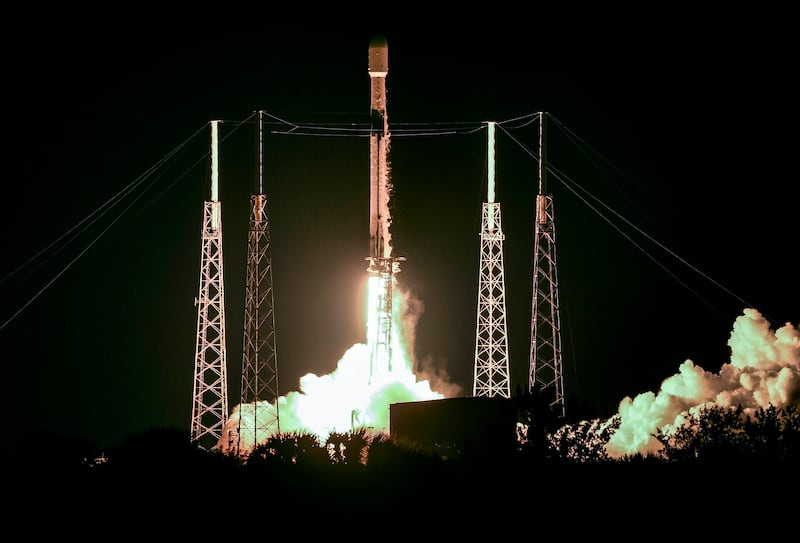 A SpaceX Falcon 9 rocket lifts off from Cape Canaveral Space Force Station. AP