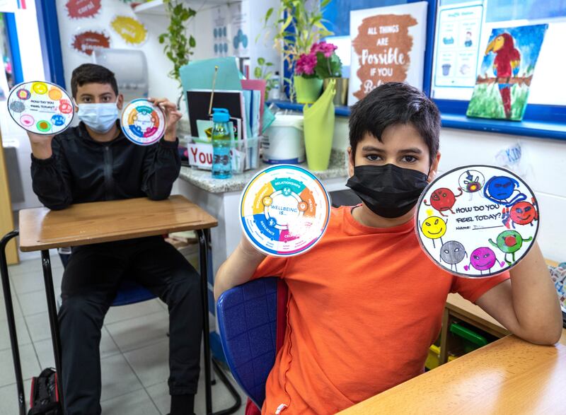 Inside Out Day at British School Al Khubairat Abu Dhabi during Children’s Mental Health Week. All photos: Victor Besa / The National