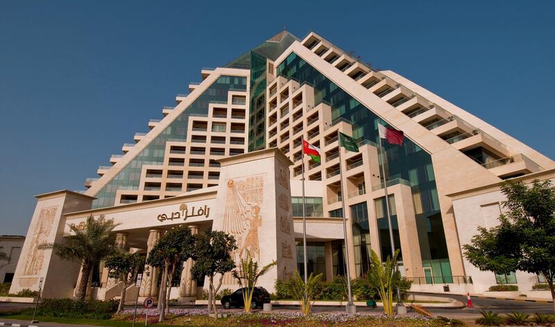 Exterior views of the Raffles Dubai hotel on Wednesday, March 24, 2010 in Dubai, United Arab Emirates. Photo: Charles Crowell for The National