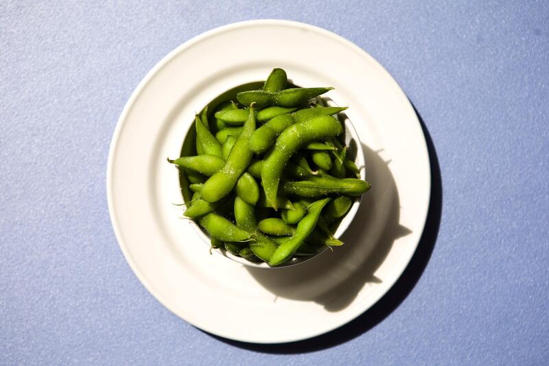 Abu Dhabi - April 13, 2009: Edamame at Sho Cho's Restaurant at the Shangri la Hotel. Lauren Lancaster / The National  *** Local Caption ***  LL_13.04.09 -shocho055.jpg