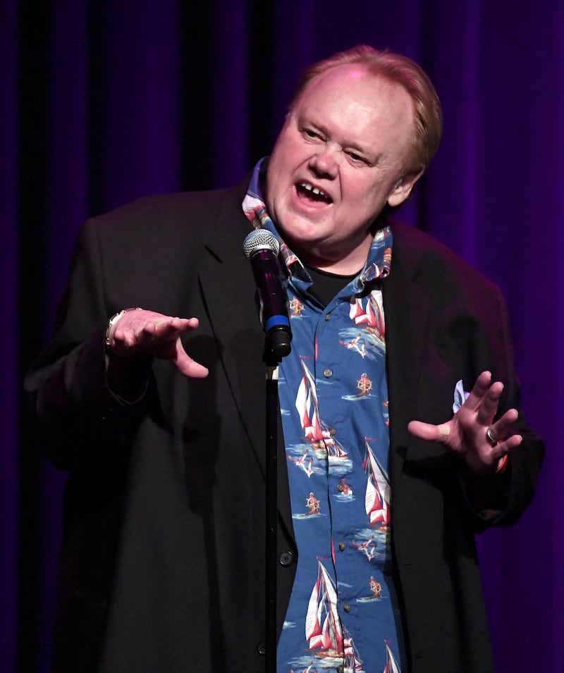 Comedian/actor Louie Anderson performs his stand-up comedy routine inside Rocks Lounge at the Red Rock Resort in Las Vegas, Nevada. Getty Images via AFP