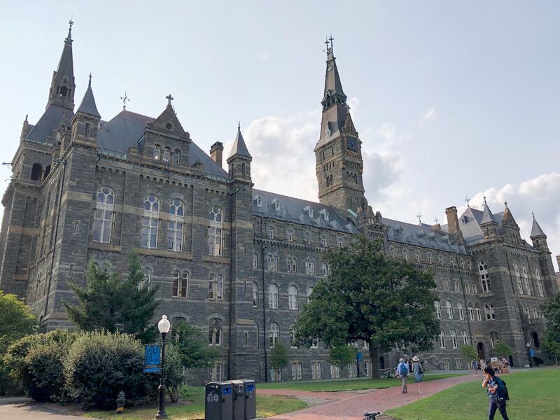 View of Georgetown University campus in the Georgetown neighborhood of Washington, D.C. on August 19, 2018. (Photo by Daniel SLIM / AFP)