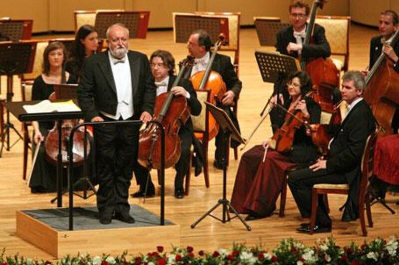 Krzysztof Penderecki conducts the National Polish Radio Symphony Orchestra on Saturday.