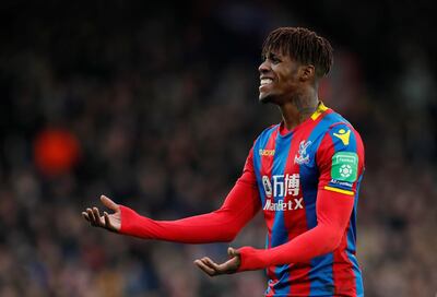 Soccer Football - Premier League - Crystal Palace vs Manchester City - Selhurst Park, London, Britain - December 31, 2017   Crystal Palace's Wilfried Zaha   REUTERS/David Klein    EDITORIAL USE ONLY. No use with unauthorized audio, video, data, fixture lists, club/league logos or "live" services. Online in-match use limited to 75 images, no video emulation. No use in betting, games or single club/league/player publications.  Please contact your account representative for further details.