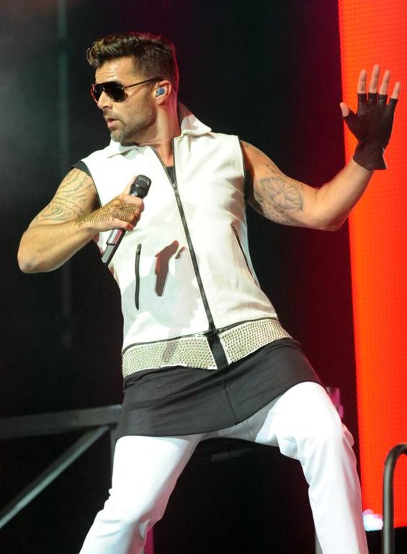 Ricky Martin. The Puerto Rican pop-star used his Mawazine performance as a test run for an upcoming world tour beginning later in the year. He brought the big band, the dancers and hits for a fiesta of a performance. Martin plans to tour the Middle East late in the year. Abdelhak Senna / EPA