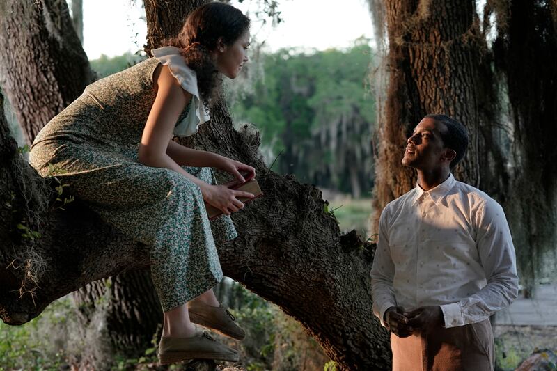 'A Jazzman's Blues', starring, from left, Solea Pfeiffer as Leanne and Joshua Boone as Bayou. Photo: Cr Jace Downs / 2022 Netflix