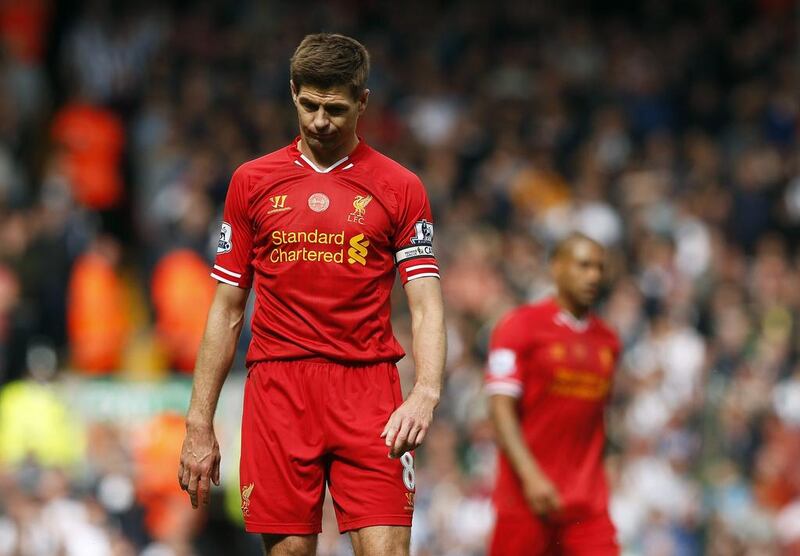 Steven Gerrard made one of the most regrettable slips of his career. Clive Rose / Getty Images