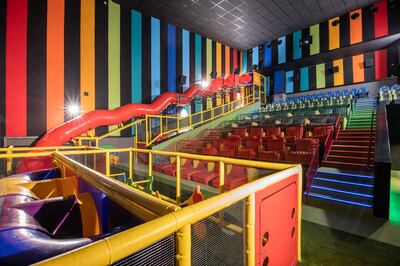 Cinepolis Gulf's Junior cinema features bean bags and slides through which children can enter. Cinepolis