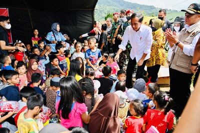 For Indonesian President Joko Widodo, seen here visiting earthquake victims this week, protecting the pluralism so cherished by his country is a challenge. AFP