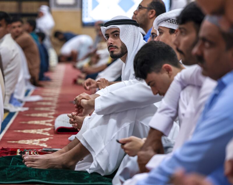 Many people in the UAE begin Eid by attending morning prayers at a mosque.