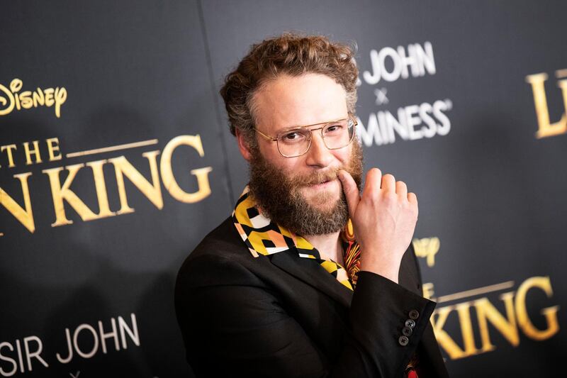 epa07706663 US-Canadian actor Seth Rogen poses on the red carpet prior to the world premiere of 'The Lion King' at the Dolby Theater in Hollywood, California, USA, 09 July 2019. The film will be released in US theaters on 19 July.  EPA-EFE/ETIENNE LAURENT