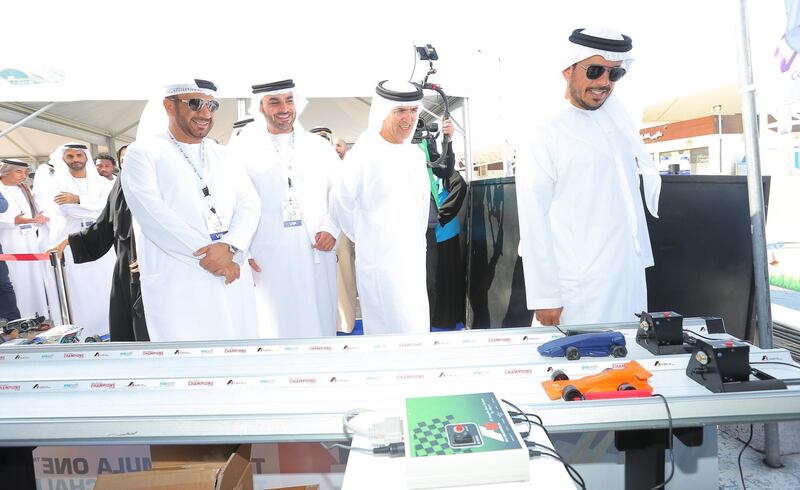 Sheikh Sultan bin Tahnoon, Member of the Executive Council, inaugurates Innovation Week in Abu Dhabi on Thursday. Courtesy Adek