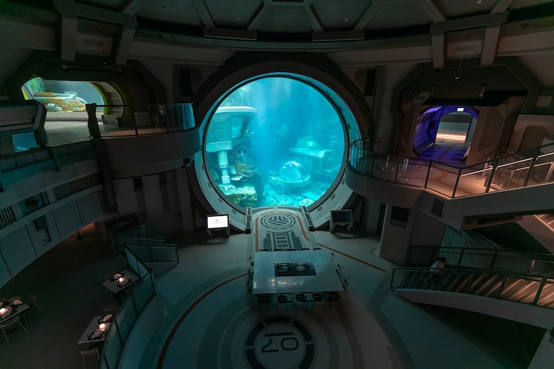 The Endless Ocean realm has more than 20 viewing points into its large aquarium, including one that is 20 metres deep 