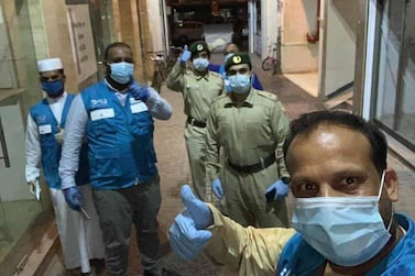 Naseer Vatanappally has worked with police, health officials and community leaders to take food to workers who have lost their jobs and identify suspected Covid-19 cases in Dubai's congested neighbourhoods. Courtesy: Naseer Vatanappally
