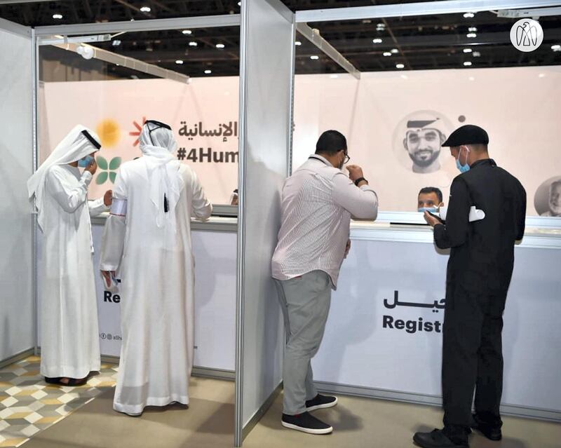 Organisers of the vaccine trial are seeking to attract 15,000 volunteers in total, and already have about 10,000 to date. Courtesy: Abu Dhabi Government Media Office