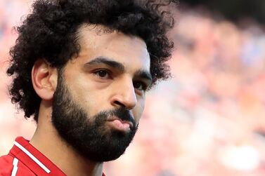 Liverpool's Mohamed Salah looks on during their Premier League match against Burnley at Anfield on Sunday. Peter Byrne /  AP Photo