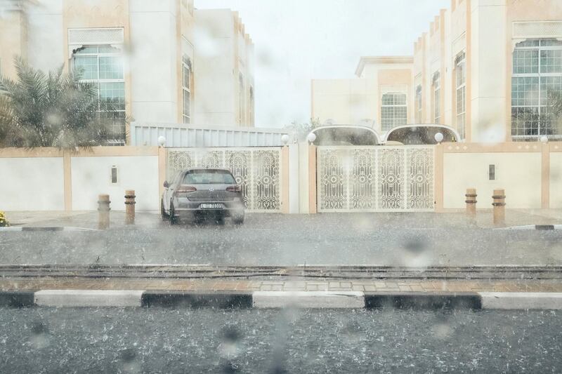 17.12.17. Rain and thunder in Dubai, Jumeirah 1 at 12pm.  Anna Nielsen For The National