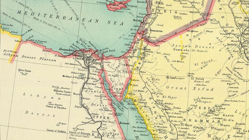 A map of Jordan from 1923.